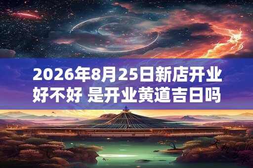 2026年8月25日新店开业好不好 是开业黄道吉日吗