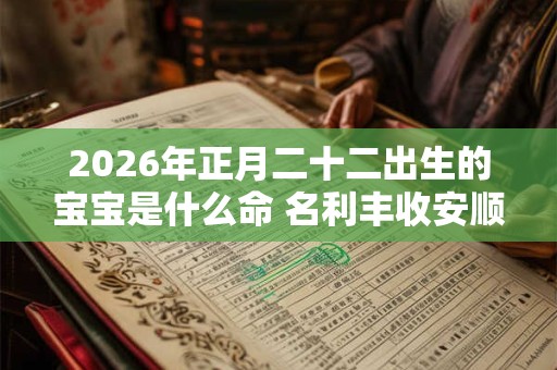 2026年正月二十二出生的宝宝是什么命 名利丰收安顺无忧