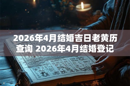 2026年4月结婚吉日老黄历查询 2026年4月结婚登记吉日 2026年4月结婚吉日老黄历查询 2026年4月结婚登记吉日