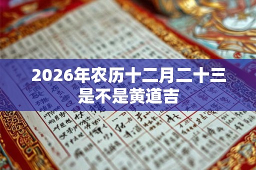 2026年农历十二月二十三是不是黄道吉
