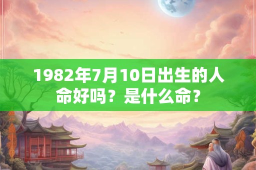 1982年7月10日出生的人命好吗？是什么命？