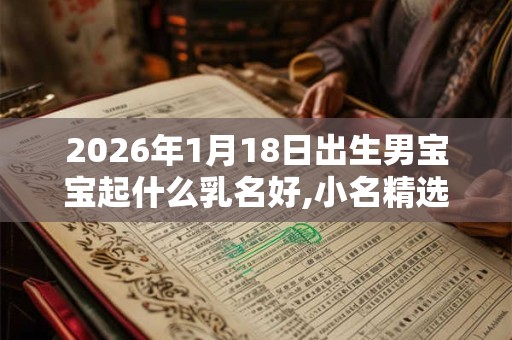 2026年1月18日出生男宝宝起什么乳名好,小名精选集