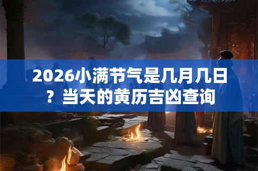 2026小满节气是几月几日?当天的黄历吉凶查询 2026小满节气是几月几日?当天的黄历吉凶查询