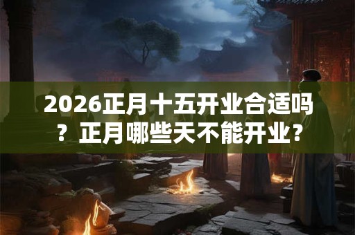 2026正月十五开业合适吗?正月哪些天不能开业? 2026正月十五开业合适吗?正月哪些天不能开业?