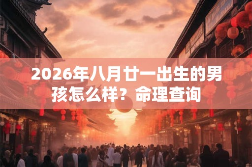 2026年八月廿一出生的男孩怎么样？命理查询