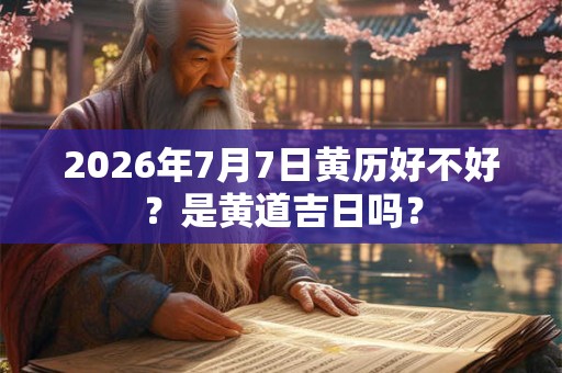 2026年7月7日黄历好不好？是黄道吉日吗？