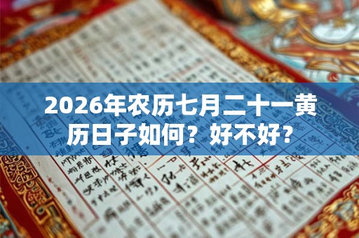 2026年农历七月二十一黄历日子如何？好不好？