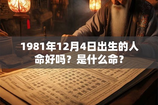 1981年12月4日出生的人命好吗?是什么命? 1981年12月4日出生的人命好吗?是什么命?