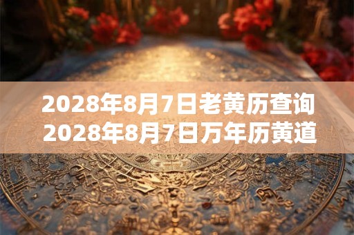 2028年8月7日老黄历查询 2028年8月7日万年历黄道吉日