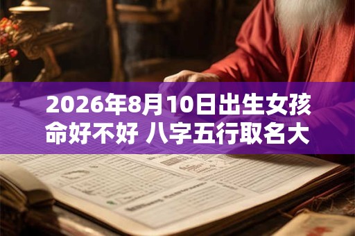 2026年8月10日出生女孩命好不好 八字五行取名大全