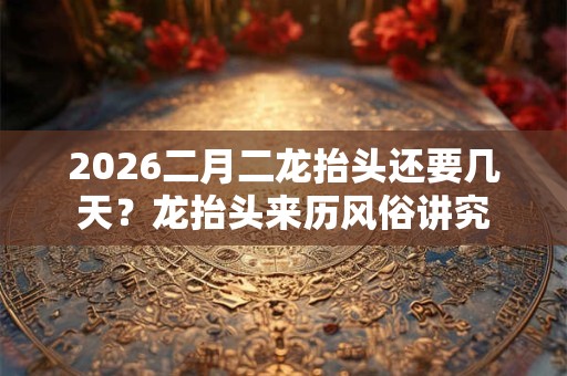 2026二月二龙抬头还要几天?龙抬头来历风俗讲究 2026二月二龙抬头还要几天?龙抬头来历风俗讲究