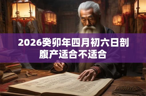 2026癸卯年四月初六日剖腹产适合不适合