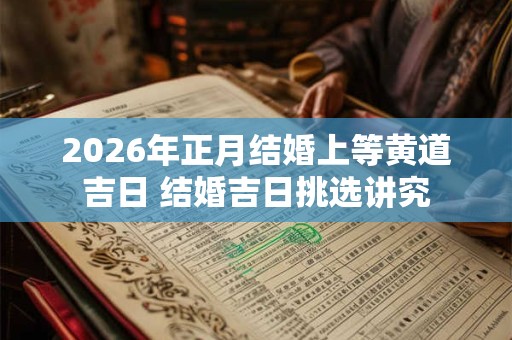 2026年正月结婚上等黄道吉日 结婚吉日挑选讲究 2026年正月结婚上等黄道吉日 结婚吉日挑选讲究