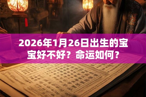 2026年1月26日出生的宝宝好不好?命运如何? 2026年1月26日出生的宝宝好不好?命运如何?