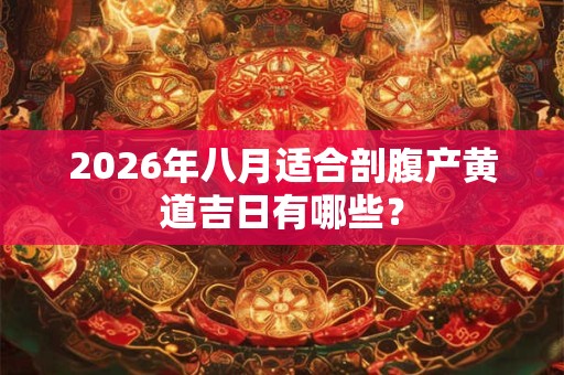 2026年八月适合剖腹产黄道吉日有哪些？