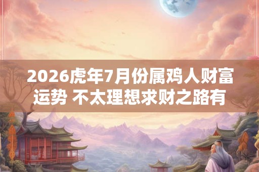 2026虎年7月份属鸡人财富运势 不太理想求财之路有碍 2026虎年7月份属鸡人财富运势 不太理想求财之路有碍