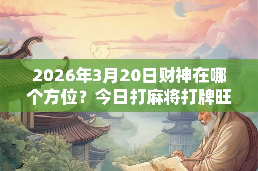 2026年3月20日财神在哪个方位？今日打麻将打牌旺运方位