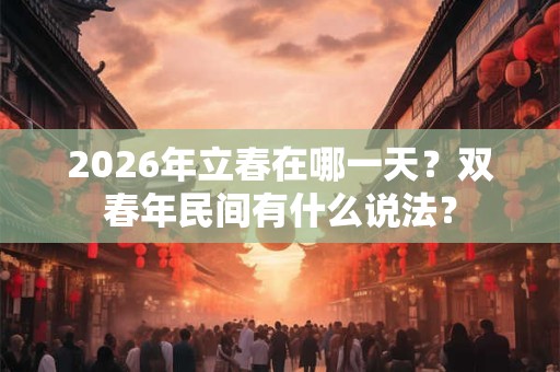 2026年立春在哪一天?双春年民间有什么说法? 2026年立春在哪一天?双春年民间有什么说法?