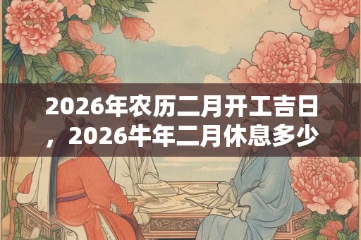 2026年农历二月开工吉日,2026牛年二月休息多少天? 2026年农历二月开工吉日,2026牛年二月休息多少天?