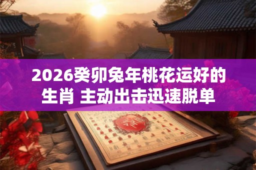 2026癸卯兔年桃花运好的生肖 主动出击迅速脱单
