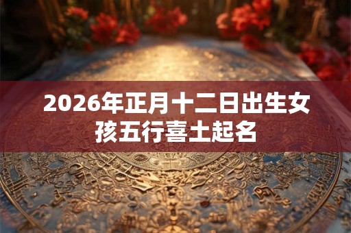 2026年正月十二日出生女孩五行喜土起名 2026年正月十二日出生女孩五行喜土起名