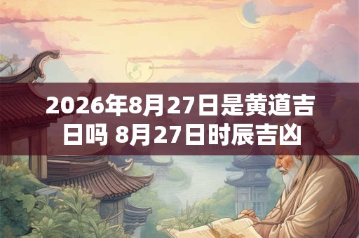 2026年8月27日是黄道吉日吗 8月27日时辰吉凶 2026年8月27日是黄道吉日吗 8月27日时辰吉凶
