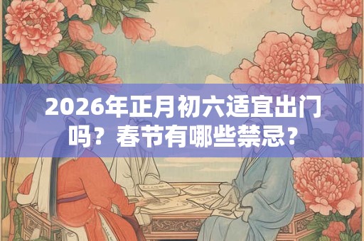 2026年正月初六适宜出门吗？春节有哪些禁忌？