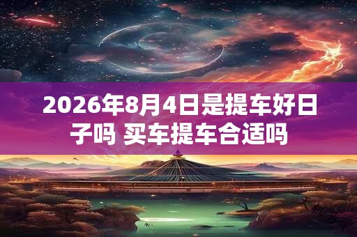 2026年8月4日是提车好日子吗 买车提车合适吗 2026年8月4日是提车好日子吗 买车提车合适吗