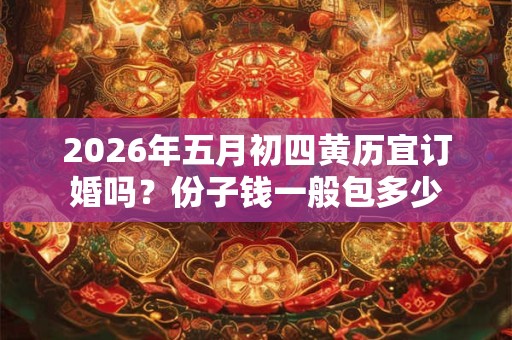 2026年五月初四黄历宜订婚吗？份子钱一般包多少