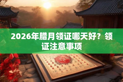 2026年腊月领证哪天好？领证注意事项
