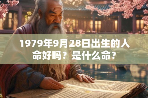 1979年9月28日出生的人命好吗？是什么命？