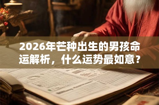 2026年芒种出生的男孩命运解析,什么运势最如意? 2026年芒种出生的男孩命运解析,什么运势最如意?