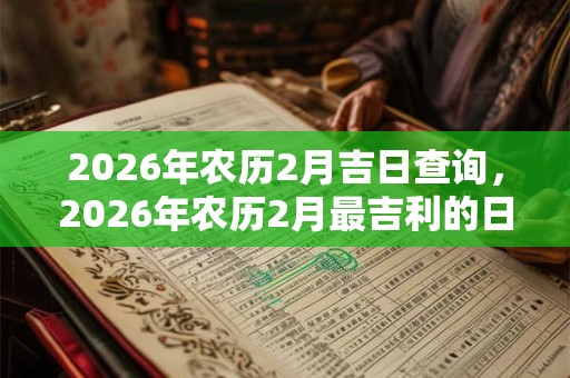2026年农历2月吉日查询,2026年农历2月最吉利的日子 2026年农历2月吉日查询,2026年农历2月最吉利的日子