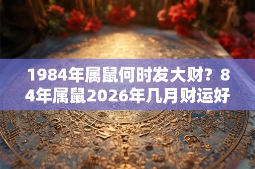 1984年属鼠何时发大财？84年属鼠2026年几月财运好？