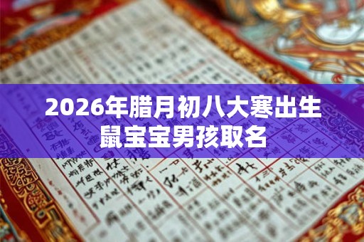 2026年腊月初八大寒出生鼠宝宝男孩取名