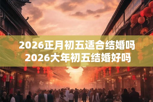 2026正月初五适合结婚吗 2026大年初五结婚好吗