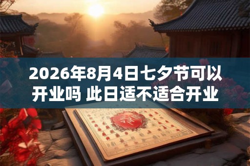 2026年8月4日七夕节可以开业吗 此日适不适合开业