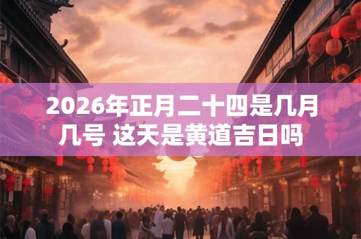 2026年正月二十四是几月几号 这天是黄道吉日吗