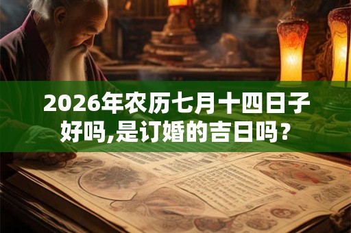 2026年农历七月十四日子好吗,是订婚的吉日吗？