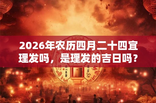 2026年农历四月二十四宜理发吗，是理发的吉日吗？
