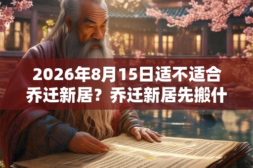 2026年8月15日适不适合乔迁新居？乔迁新居先搬什么？