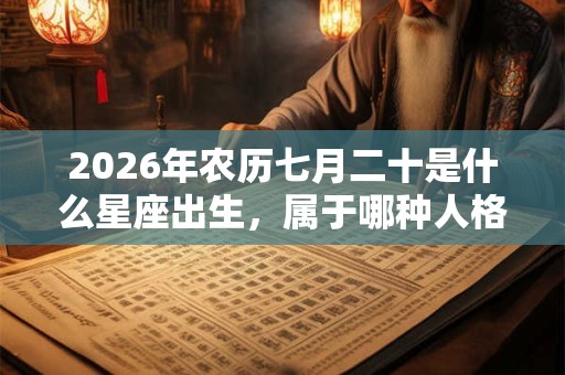 2026年农历七月二十是什么星座出生，属于哪种人格？