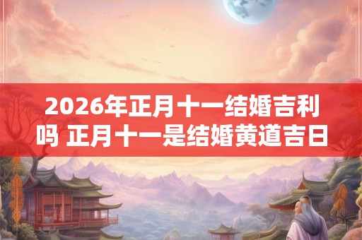 2026年正月十一结婚吉利吗 正月十一是结婚黄道吉日吗 2026年正月十一结婚吉利吗 正月十一是结婚黄道吉日吗
