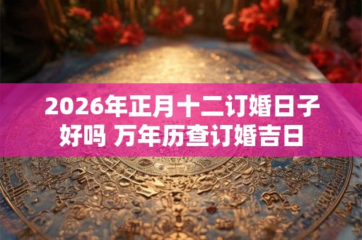2026年正月十二订婚日子好吗 万年历查订婚吉日