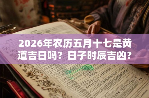 2026年农历五月十七是黄道吉日吗？日子时辰吉凶？