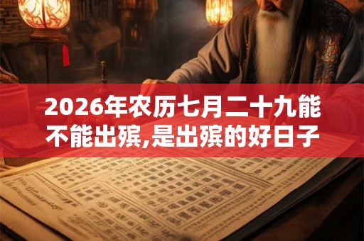 2026年农历七月二十九能不能出殡,是出殡的好日子吗？
