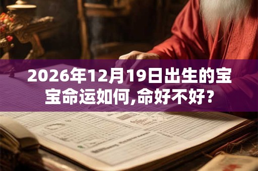 2026年12月19日出生的宝宝命运如何,命好不好? 2026年12月19日出生的宝宝命运如何,命好不好?