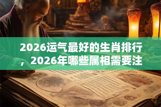 2026运气最好的生肖排行,2026年哪些属相需要注意? 2026运气最好的生肖排行,2026年哪些属相需要注意?