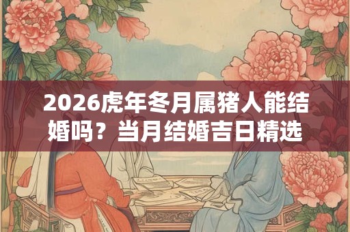 2026虎年冬月属猪人能结婚吗?当月结婚吉日精选 2026虎年冬月属猪人能结婚吗?当月结婚吉日精选