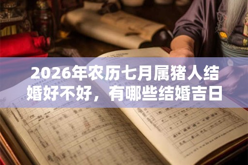 2026年农历七月属猪人结婚好不好,有哪些结婚吉日? 2026年农历七月属猪人结婚好不好,有哪些结婚吉日?